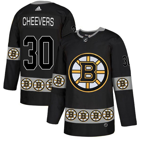 Men Boston Bruins #30 Cheevers Black Adidas Fashion NHL Jersey->boston bruins->NHL Jersey